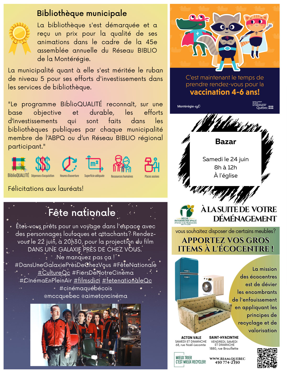 Feuille verte juin 2023 Municipalité de SaintNazaire d'Acton